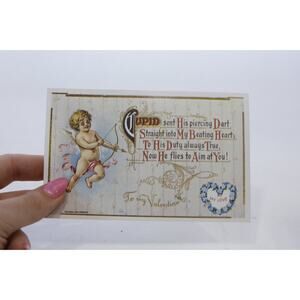 To My Valentine, Cupid, My Love, Rare Postcard, Copyright 1909, H Wessler,